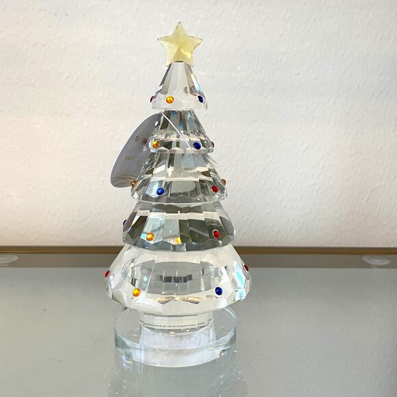 Jeweled Crystal Christmas Tree w/ Gold Star Topper 7.5in Luxe Holiday Decor NEW - Picture 10 of 13